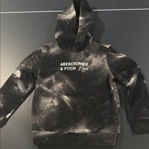 Abercrombie & Fitch Black Tie-Dye Hoodie Sweatshirt